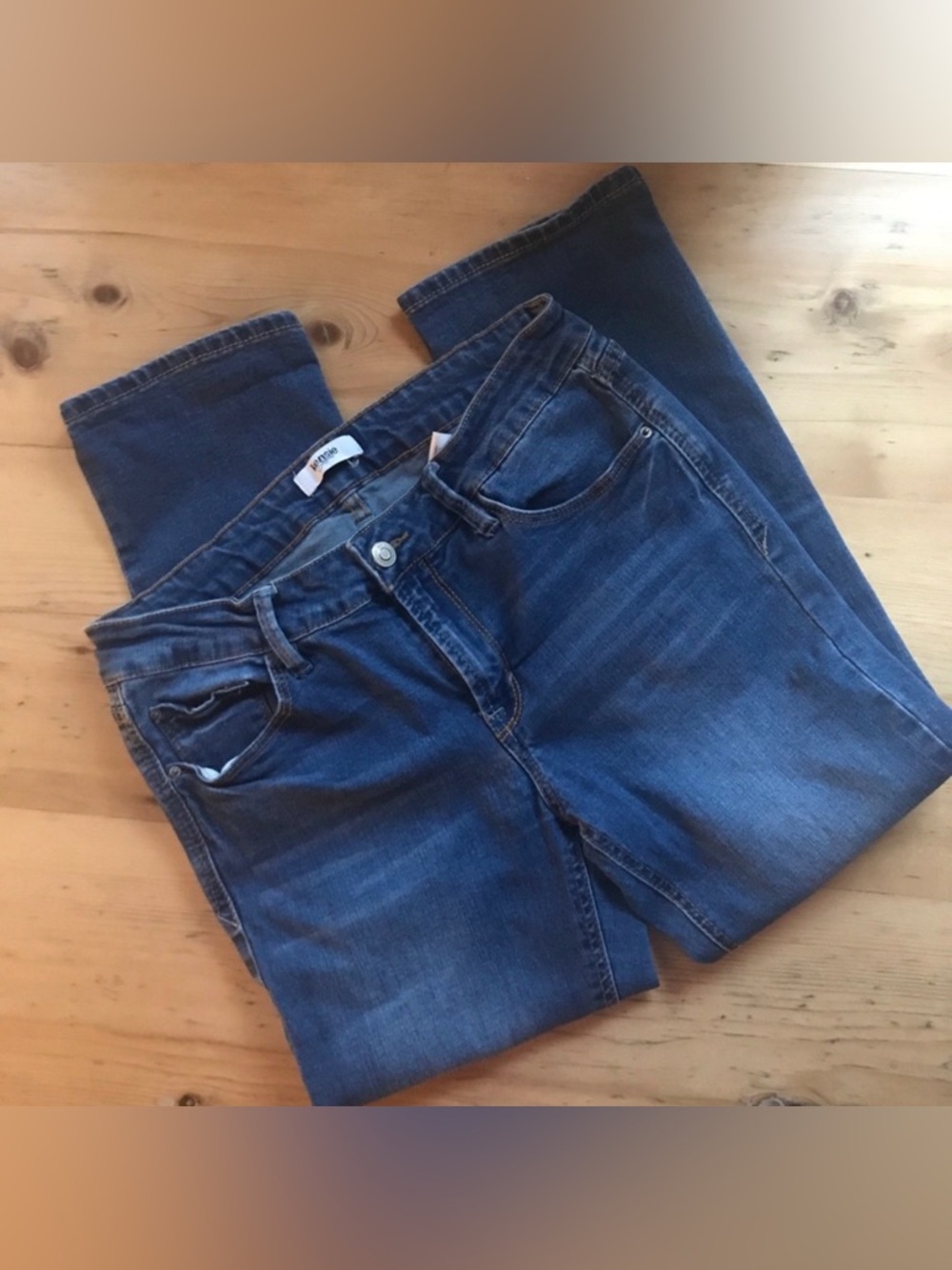Kensie Jeans 8/29 Straight Leg Medium Wash Stretch Mid Rise Ankle Denim Jeans